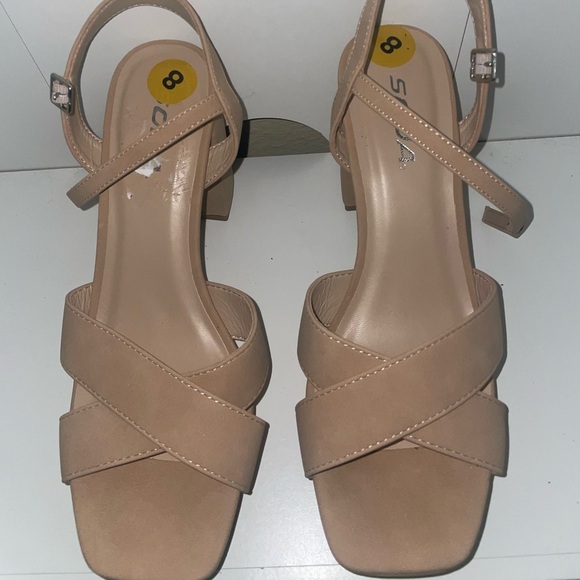 Nude platform heels flesh tone heels beige heels - Picture 3 of 7